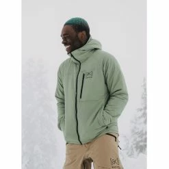 Promo 🤩 Burton Helium Hooded Stretch Jacket Men hedge green ⭐ -Winter Jackets & Parkas Sales Store burton helium hooded stretch jacket men hedge green 3