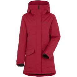 Best Pirce 👏 DIDRIKSONS Frida 6 Parka 👩 Women ruby red 😉