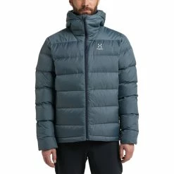 Promo ⭐ Haglöfs Bield Down Hood Men steel blue ⌛ -Winter Jackets & Parkas Sales Store hagloefs bield down hood men steel blue 3
