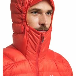 Cheap 🔔 Haglöfs L.I.M Down Hood Men habanero 😍 -Winter Jackets & Parkas Sales Store hagloefs lim down hood men habanero 6