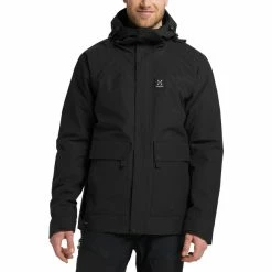 Best deal 💯 Haglöfs Orsa Jacket Men true black ✔️ -Winter Jackets & Parkas Sales Store hagloefs orsa jacket men true black 3