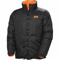 Cheapest 😀 Helly Hansen HH Reversible Down Jacket Men poppy orange ✨ -Winter Jackets & Parkas Sales Store helly hansen hh reversible down jacket men poppy orange 3