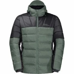 Cheap 🌟 Jack Wolfskin Nebelhorn Down Hoody Men hedge green 😍