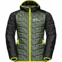 Flash Sale 💯 Jack Wolfskin Zenon Print Jacket Kids thyme green all over 💯
