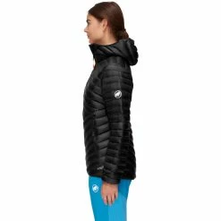Hot Sale 😉 Mammut Broad Peak IN Hooded Jacket 👩 Women black-white ❤️ -Winter Jackets & Parkas Sales Store mammut broad peak in hooded jacket women black white 4