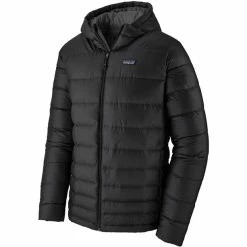 Coupon 😀 Patagonia Hi-Loft Down Hoody Jacket Men black 🧨