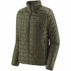 Promo 👍 Patagonia Nano Puff Jacket Men green/BSNG ✨