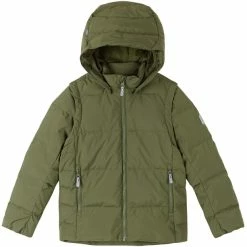 Flash Sale 🤩 Reima Porosein Down Jacket Kids khaki green ⭐ -Winter Jackets & Parkas Sales Store reima porosein down jacket kids khaki green 4