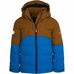 Cheapest 🛒 TROLLKIDS Gryllefjord Jacket Kids bronze/azure blue/navy 🔔