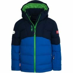 Best Sale 💯 TROLLKIDS Gryllefjord Jacket Kids navy/medium blue/bright green 💯