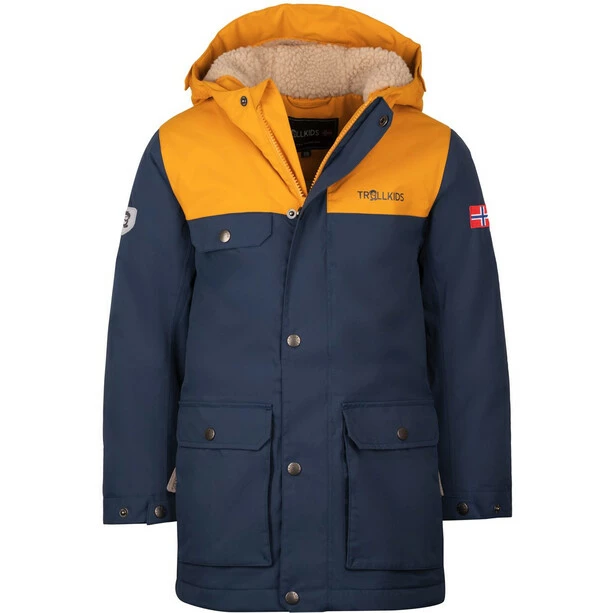 Cheap π TROLLKIDS Gudvangen Jacket Kids mystic blue/golden yellow π 1 Cheap π TROLLKIDS Gudvangen Jacket Kids mystic blue/golden yellow π