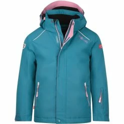 Promo 😀 TROLLKIDS Holmenkollen PRO Snow Jacket Kids teal/mauve 🔥