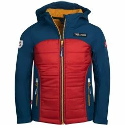 Discount 🌟 TROLLKIDS Lysefjord Jacket Kids mystic blue/rusty red/golden yellow ⌛
