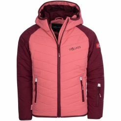 Cheapest 🌟 TROLLKIDS Myrkdalen Snow Jacket Kids maroon red/ antique rose 😍