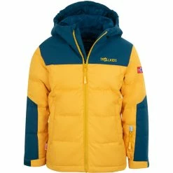 New 😍 TROLLKIDS Narvik XT Jacket Kids golden yellow/mystic blue 🧨