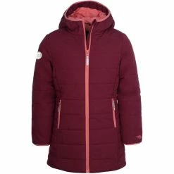 Cheap 😉 TROLLKIDS Stavanger 🧥 Coat 👧 Girls maroon red/antique rose 💯