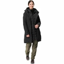 Best Sale 😉 VAUDE Annecy III 3in1 🧥 Coat 👩 Women black uni 😉 -Winter Jackets & Parkas Sales Store vaude annecy iii 3in1 coat women black uni 5