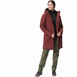 Hot Sale 😀 VAUDE Mineo III 🧥 Coat 👩 Women dark cherry 👍 -Winter Jackets & Parkas Sales Store vaude mineo iii coat women dark cherry 5