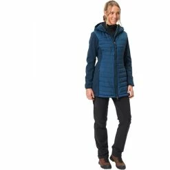 Buy 🥰 VAUDE Skomer Hybrid Parka 👩 Women dark sea 👏 -Winter Jackets & Parkas Sales Store vaude skomer hybrid parka women dark sea 5