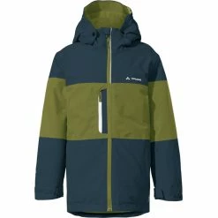 New ✔️ VAUDE Snow Cup Jacket Kids dark sea/avocado ⭐